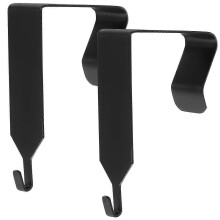2Pcs Stainless Steel Over The Door Hook Hanger Holder for Coat Hat Clothes Towels
