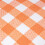 Gingham-pute 45x45 cm oransje hvit sett med 2 2