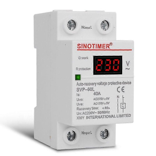 for Smart Automatic Recovery Over Under Voltage LED Display Din Rail Adjustable