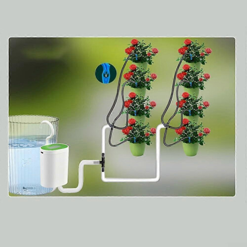 Automatic Plant Watering System for 16 Pots with Programmable Timer & Rechargeable Battery 1