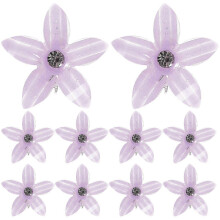 10Pcs Mini Flower Rhinestone Claw Clips Girls Hair Decorations
