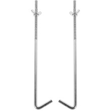 2pcs Universal Aluminum Alloy J Hooks Battery Hold Down Bracket Kit for Cars Trucks SUV Automotive Battery Accessories