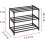 Metal stackable shoe rack 3-tier black 2