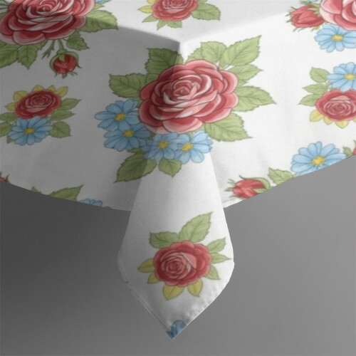 Nappe rectangulaire en polyester à motif floral 152 x 213 cm 2
