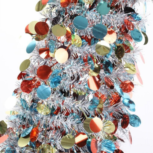 5ft Collapsible Sequin Christmas Tree with Stand 2