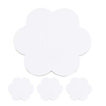 4 Pcs Flower Shape Blank Cotton Stretched Canvas Panel Boards for Artists Students Hobbyists Beginners