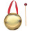 1 Set Hand Held Small Gong with Mallet Metal Percussion Instrument 1