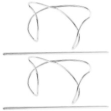 2Pcs Anti-slip Metal Hair Slide Hairpins with Stick Simple Bun Maker