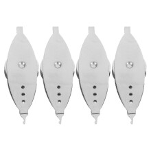 4PCS Tatting Shuttle Kit with Bobbins, Silver Metal Lace Making Tool for DIY Tatting Weaving Crochet Hand Lace Craft Beginners