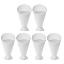 6 Pcs Plastic Dipping Cups French Fry Cone Ketchup PP Salad Sauce Holders