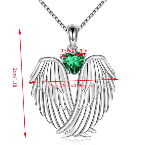 Γυναικείο κολιέ με ζιρκόνι Angel Wing 1