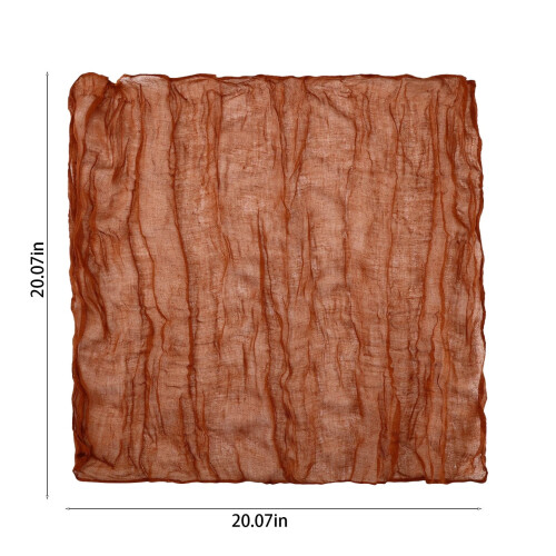 Boho Crinkle Cloth Napkins Polyester 51x51cm 2