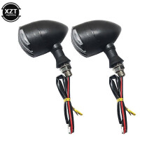 1 Pair Motorcycle Bullet Turn Signals Indicators Blinker Lights Lamp Black For Honda Kawasaki Cruiser Chopper Cafe Racer