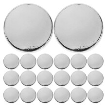 30pcs Metal Coat Buttons Coat Flat Buttons Coat Sewing Buttons Costume Decorative Buttons (Silver 18mm)