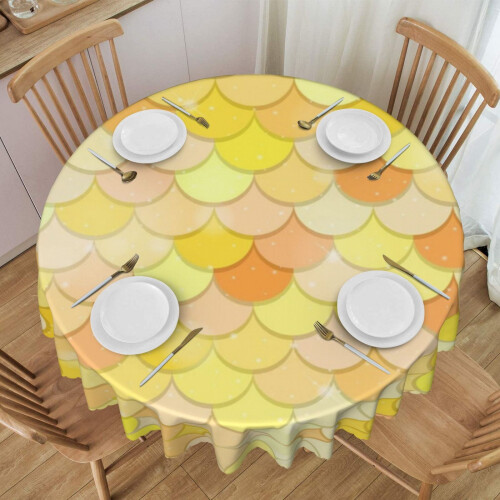 Mermaid Scale Round Tablecloth 60 Inch 1