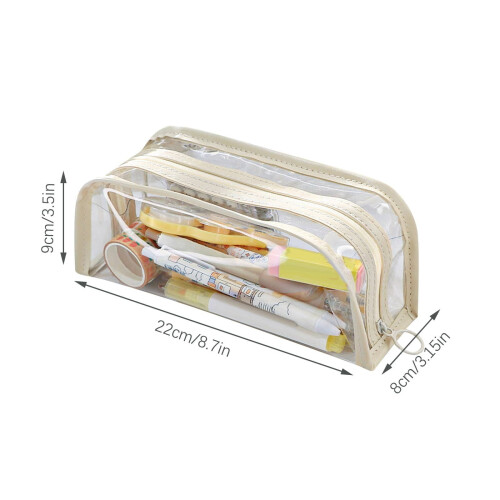 Quinlirra pencil case transparent large capacity portable 1