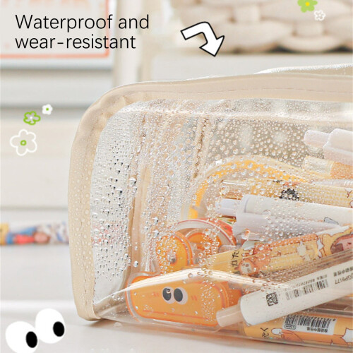 Quinlirra pencil case transparent large capacity portable 2