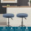 Lot de 2 housses de tabouret rondes en velours extensible 2