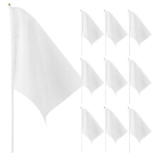 10 PCS Blank Hand Held Flags DIY Competition Hand Shaking Flags