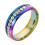 Unisex Stainless Steel Crystal Ring for Couples 2