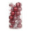 Christmas Ornaments Shatterproof Red Clear 30 pcs 2