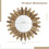 Wood Sunburst Wall Mirror 11.8 in 3