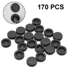 Luxora 170 Piece Rubber Grommet Firewall Hole Plug Assortment Kit Set