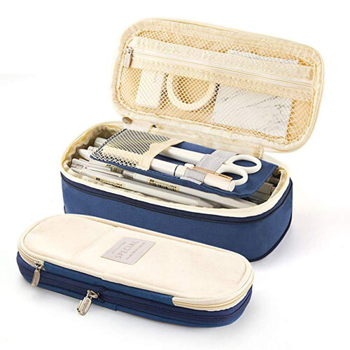 Large Canvas Pencil Case with Zipper – 50-Pen Capacity 2