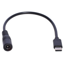 DC-strømadaptersett 5,5 x 2,1 mm til USB-C