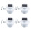 Luxora 4 Pcs Solar Gutter Led Lights-white/black Solar Night Lights 1