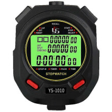 Stopwatch With Mute And Light Function, Luminous Electronic Stopwatch Professional Training Stopwatch For Sports (10 Memories) ft