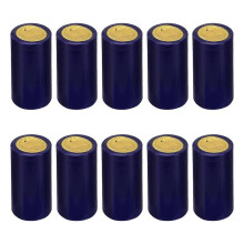 100 Pcs Blue Bottle Heat Shrink Wine Capsules Wine Bottle Sealer Cap Heat Shrink Capsules Wine Shrink Tops Capsules