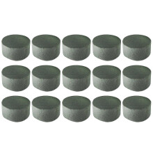 Floral Foam, 15 Pcs Round Dry Floral Foam Blocks, Green Styrofoam Blocks For Artificial Flowers, Gr (haoyi)