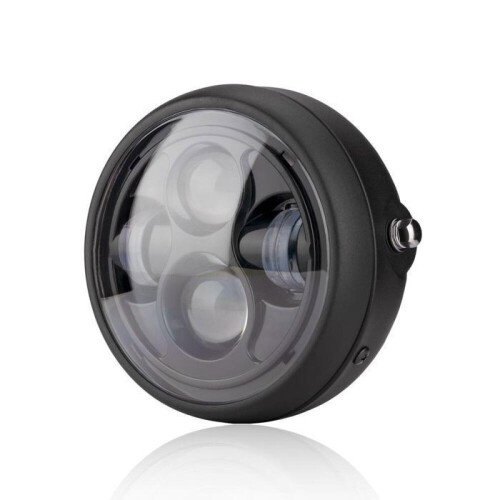 Στρογγυλό φως μοτοσικλέτας LED 16,5 cm, μπροστινό, λευκό/μαύρο/πολύχρωμο, πολ