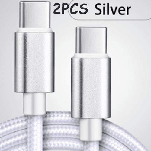 USB-kabel for Android hurtiglading nylonflettet 2 stk. 90 cm