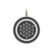 Mini altavoz portátil de 3W con entrada AUX de 3,5 mm, color negro.