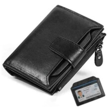 JINDING Men's PU Leather Wallet with RFID Blocking, 18 Credit Card Slots, 2 Bill Compartments