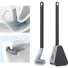 Toiletborstel met lange steel van siliconen, toiletborstels en houders voor de badkamer