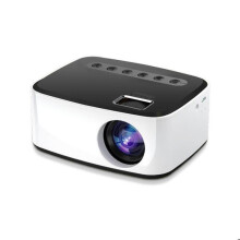Projetor de vídeo com suporte a 4K, resolução nativa de 1080p, portátil com Wi-Fi e Bluetooth, compatível com smartphones, ideal para cinema