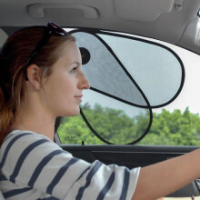 Car sunshade - EVERWOL - Sun protection - Easy installation - Mesh for visibility - Silicone grip