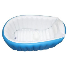 Opblaasbaar babybadje, opvouwbaar, antislip, reisbadje, dik babybadje met douche en zitje