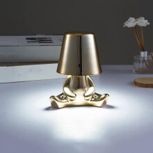 Lampe de table LED sans fil rechargeable moderne, portable en métal, 3 niveaux de luminosité pour chambre et bar