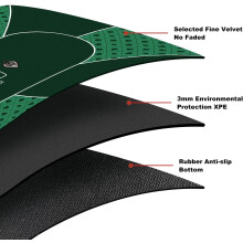 70 x 35 in Poker Mat for 6–8 Players – Foldable Rubber