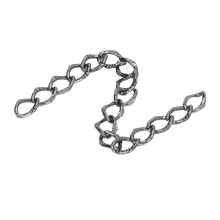 10 m Aluminium-Curbkette, Silber/Schwarz, für DIY