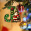 Green Personalized Christmas Initial Ornament with Santa 3