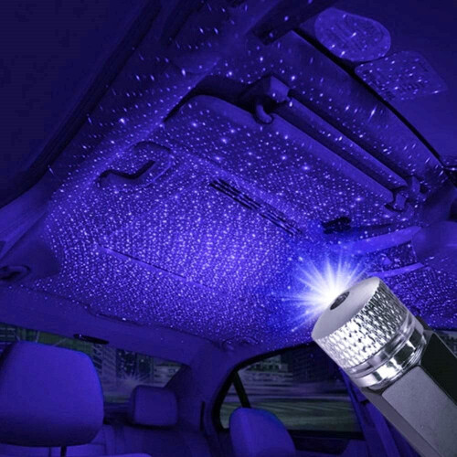 Projetor de estrelas com luz USB para carro e quarto.