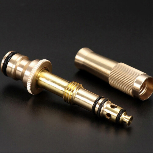 Brass High Pressure Hose Nozzle, Adjustable Spray Patterns for Garden Watering 2