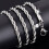 Collar unisex de cadena retorcida de plata de ley (1 pieza) 5