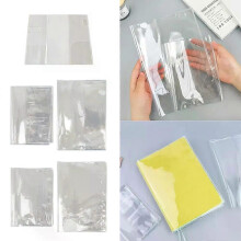 Durable A5/A6 Notebook Protective Sleeve Transparent Waterproof Book Cover PVC Binder Protective Cover Agenda Planner