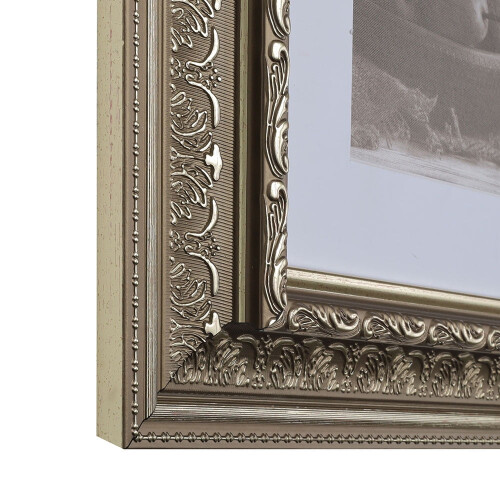 Polystyrene classic picture frame silver 10x13 2
